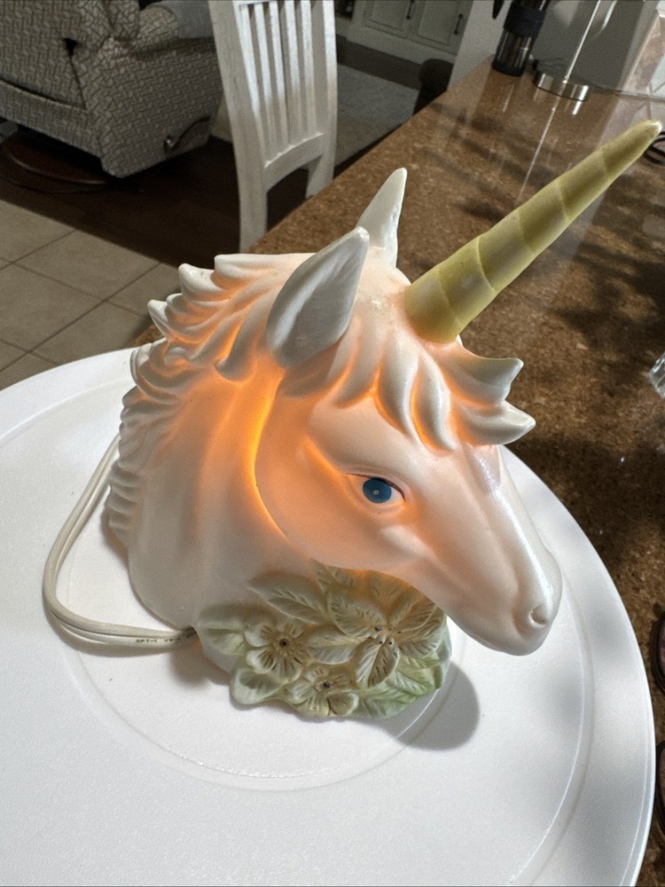 Vintage Ceramic Unicorn Nite Light