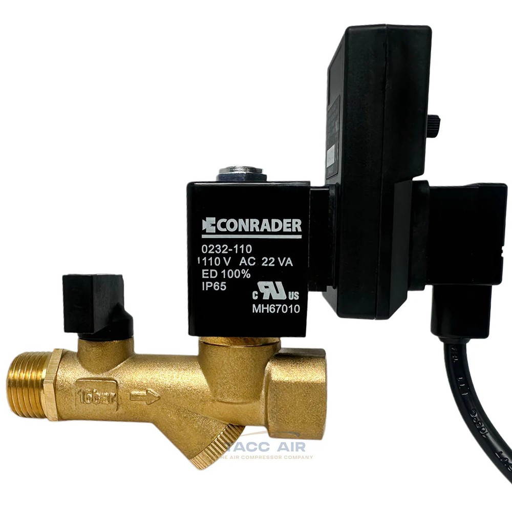 Conrader Electronic Auto Air Compressor Tank Water Moisture Timer Drain Valve