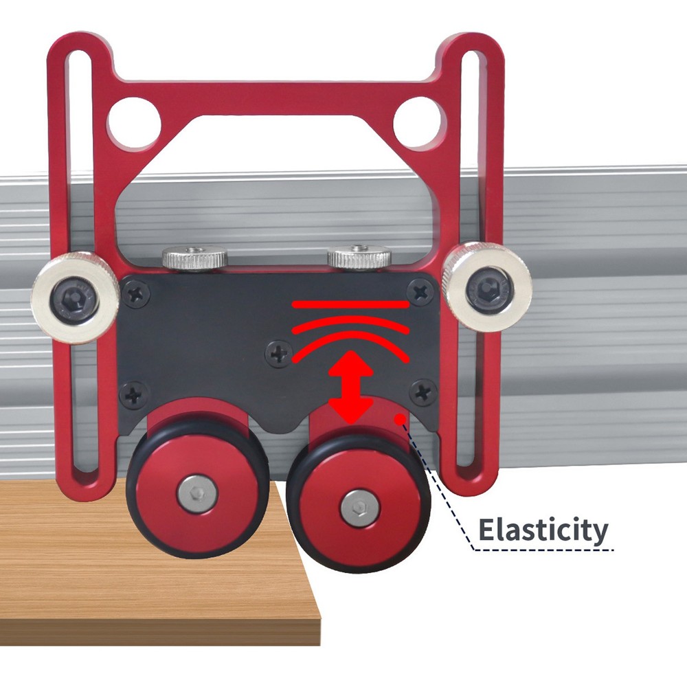 Double Wheel Sliding Feeding Guide Roller Feather Board Tool Table Saw Router