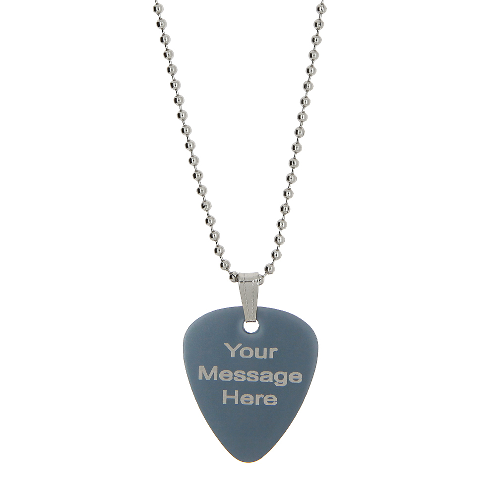 Keepsake Custom Engraved Guitar Pick Necklace
