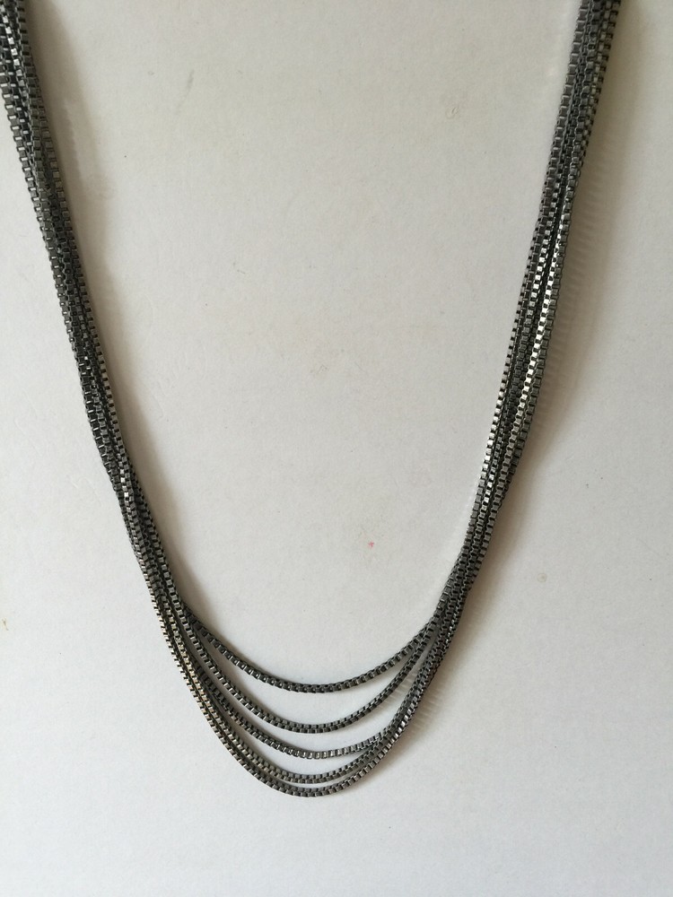 ACO Super Cool Metal Multi Strand Necklace  28"L