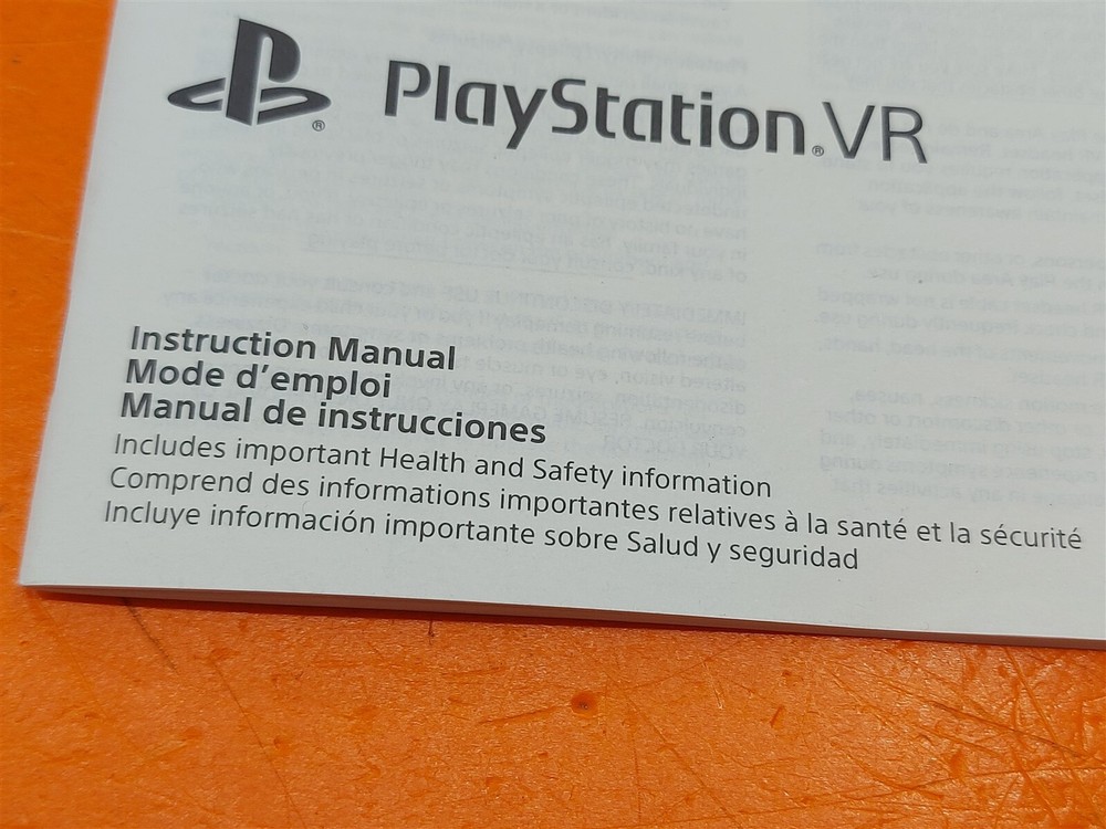 ⭐️⭐️⭐️⭐️⭐️ Sony PlayStation VR Quick Start Guide & Instruction Manual