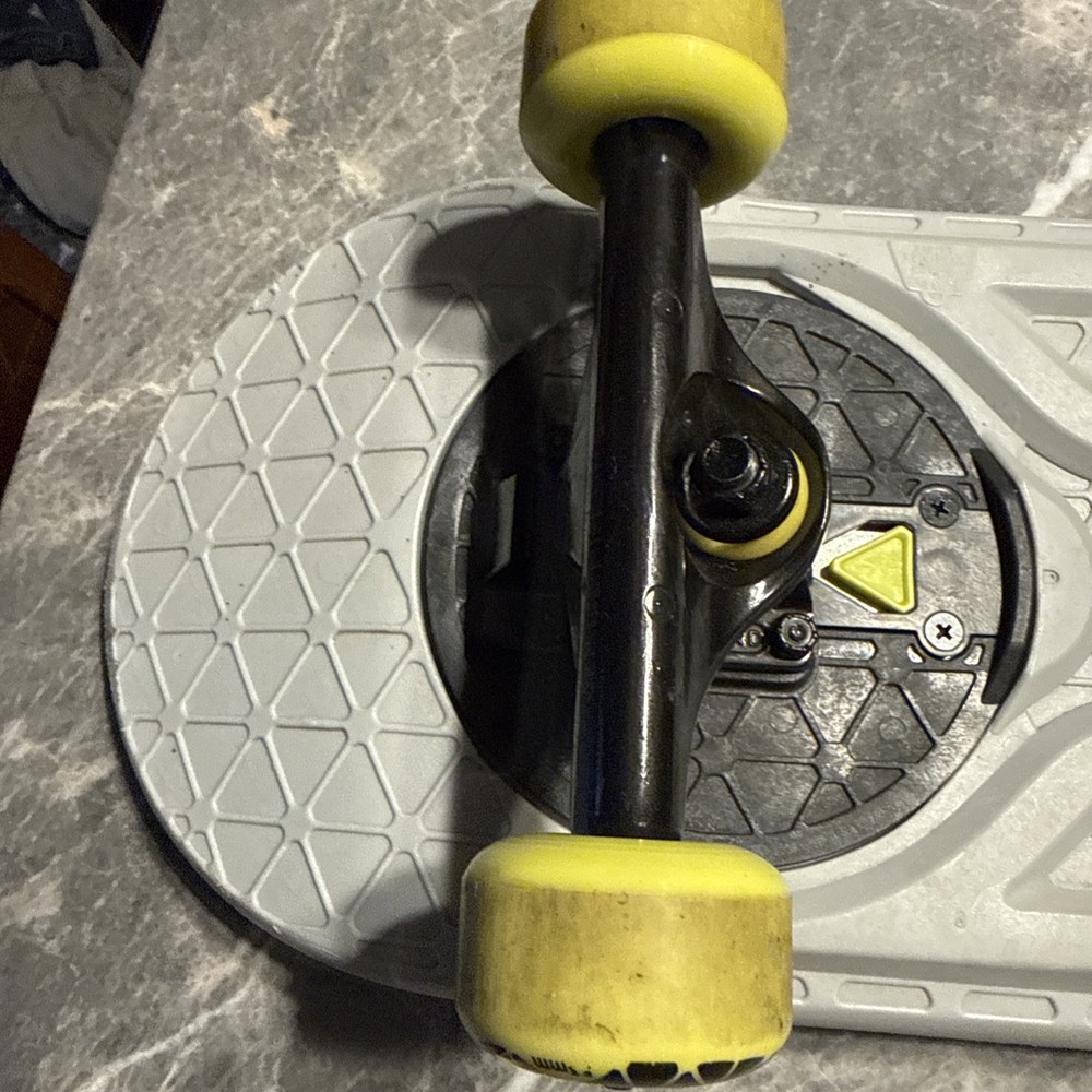 Morf Board Gray Skateboard Yellow Wheels