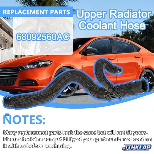 68092560AC Upper Radiator Coolant Hose Compatible with Dodge Dart 2013-2016