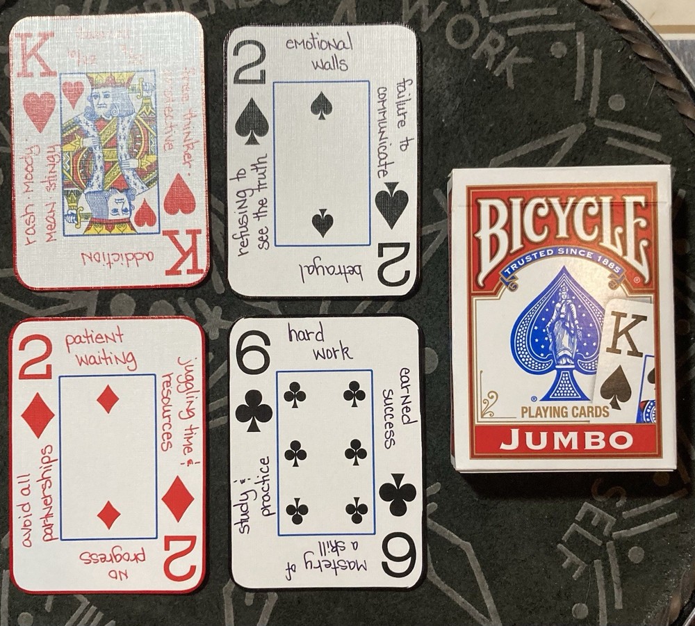 Playing Card Cartomancy Fortune Telling Divination Deck - Handwritten