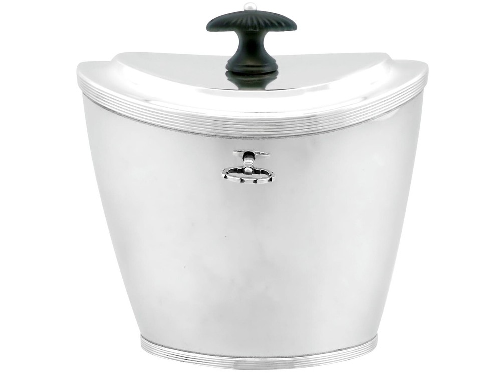 Antique Dutch Silver Locking Tea Caddy Circa 1807