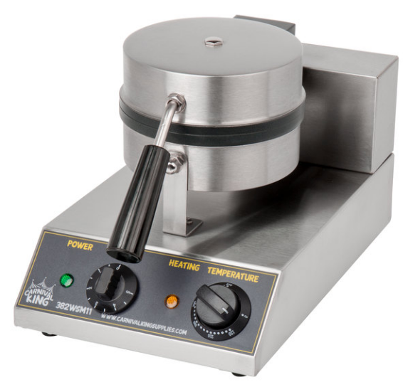 Carnival King WSM11 Non-Stick Single Waffle Maker with Timer - 120V