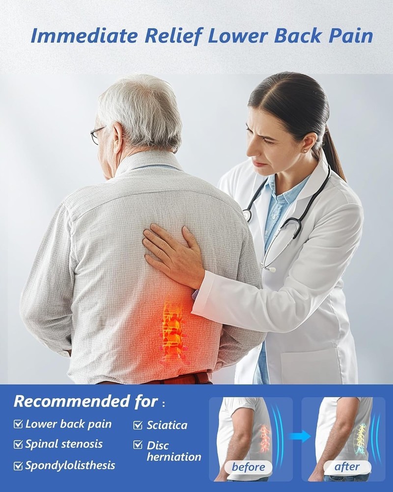 Back Brace for Lower Back Pain Relief with Pulley Support System, Adjustable ...