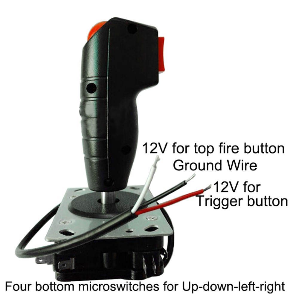 Arcade Game Cabinet Flight Stick Joystick Trigger w/ Microswitch NO Vibration nn