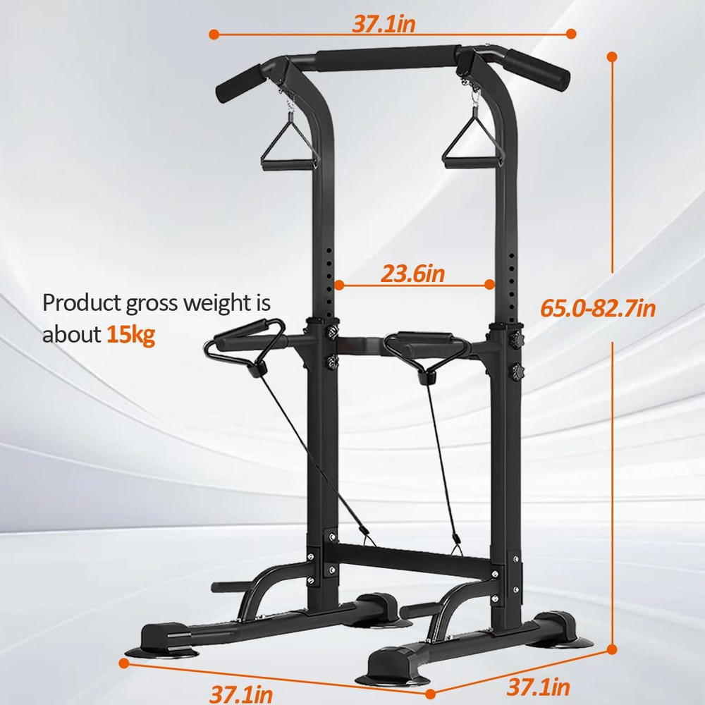 Power Tower Pull up Dip Station Adjustable Height Multifunctional Home Strength