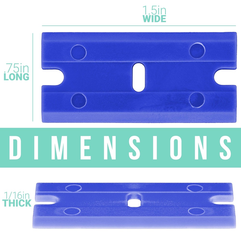 TCP Global 100 pc Plastic Razor Scraper Blades Chisel Edge Remove Decals Sticker