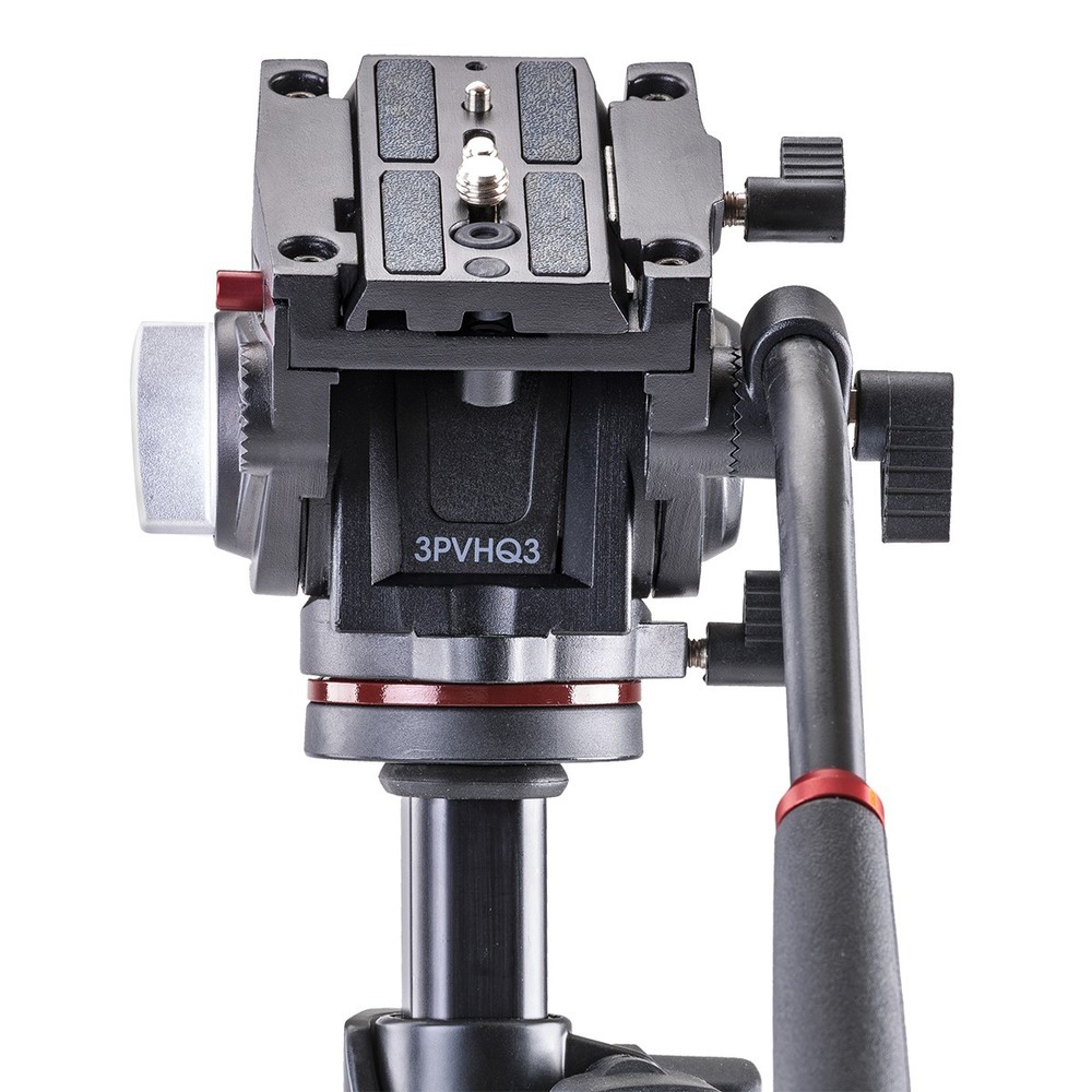 3Pod Orbit 4-Section Aluminum Tripod, Bundle with Q3 Fluid Video Head