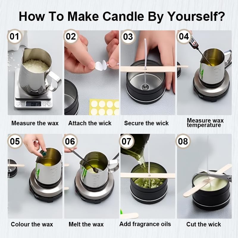 DIY Candle Making Kit (Black)