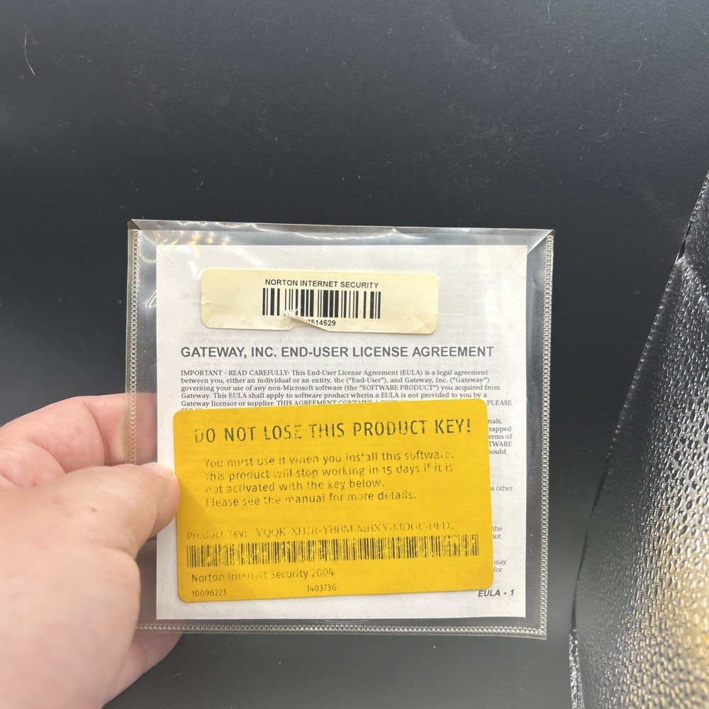 Norton Internet Security 2004 Disc With Product Key