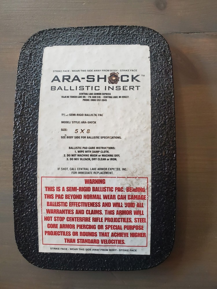 Ara-shock Ballistic Insert 5x8