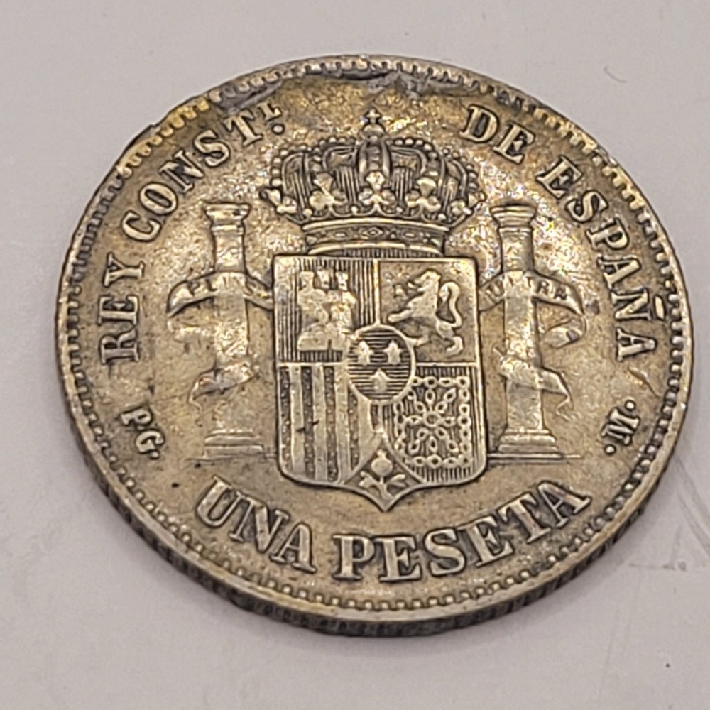 1891 SPAIN PESETA – SILVER