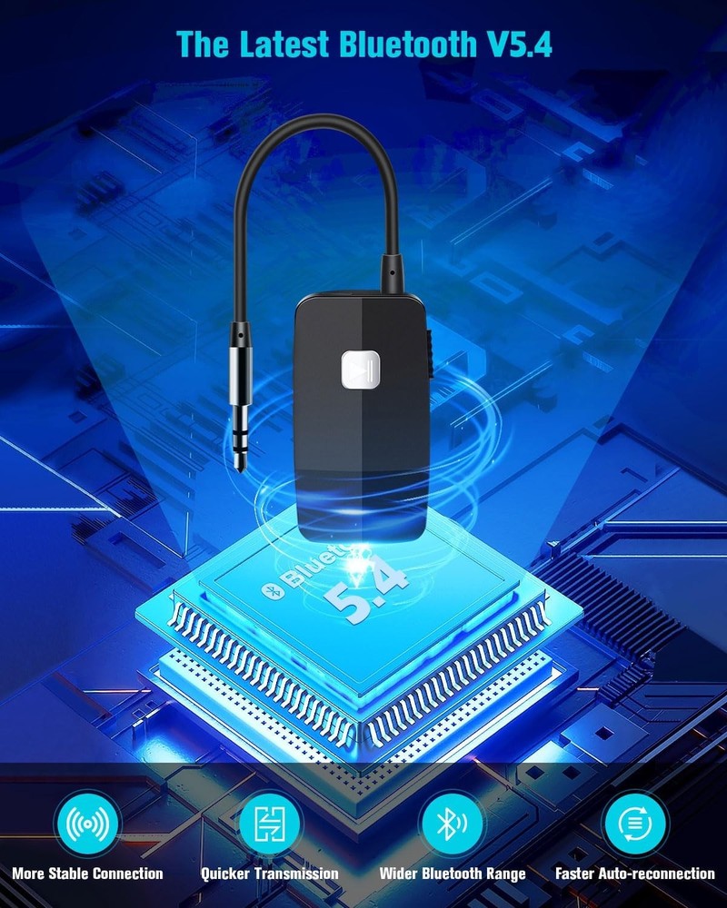 Golvery Upgraded Bluetooth 5.4 Receiver for Speaker, Wireless Audio Adapter...