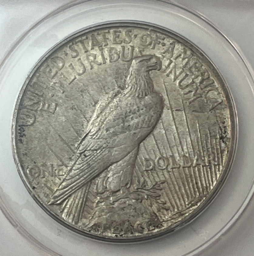 1921 Peace Dollar AU 58 ANACS