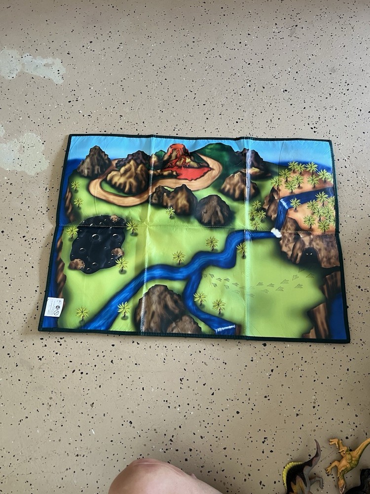 Dinosaur Doubled-Sided Activity Mat With Dinosaurs