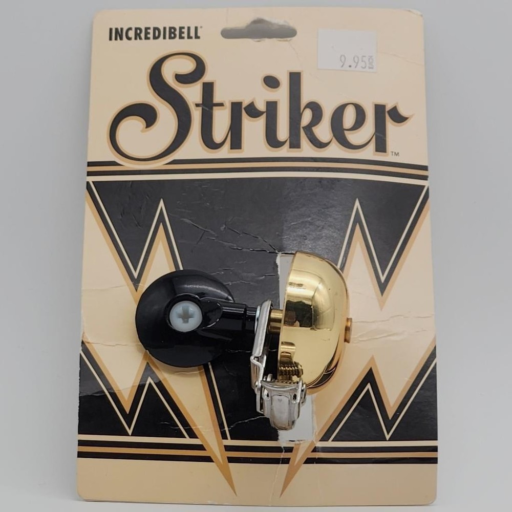Incredibell Gold Striker Top Cap Mount Bicycle Bell OPEN PACKAGE