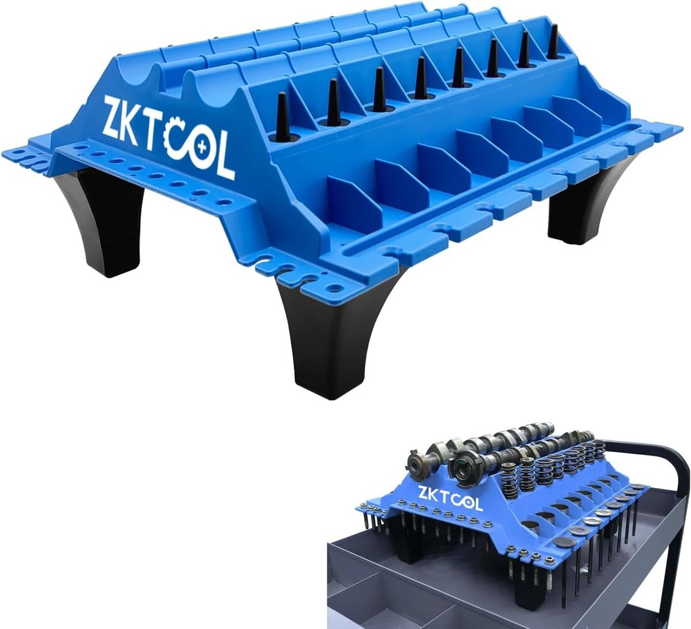 ZKTOOL Engine Cylinder Head Organizer Valves Tool,Engine Organizer Parts Tray