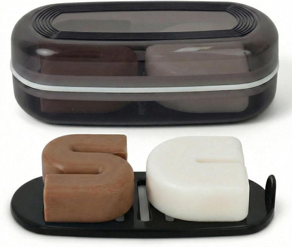 Shampoo Bar Holder Travel Case for Two Bars – Compatible with Kitsch Solid Sha