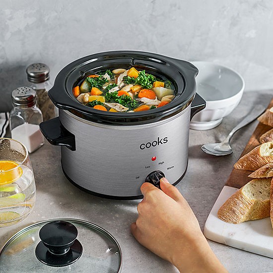 Cooks 1.5-Quart Slow Cooker Ceramic Nonstick Coating