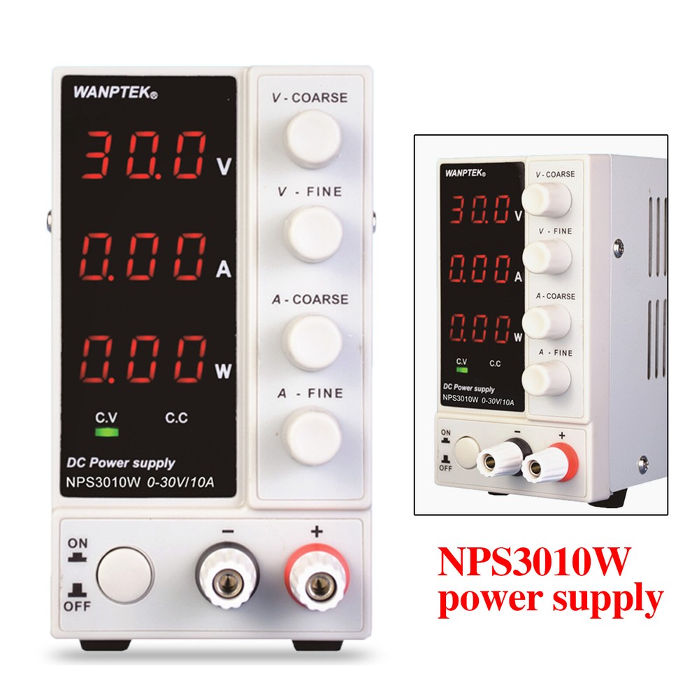 0-30V 0-10A Lab DC Power Supply Precision Digital Display Variable Three Window