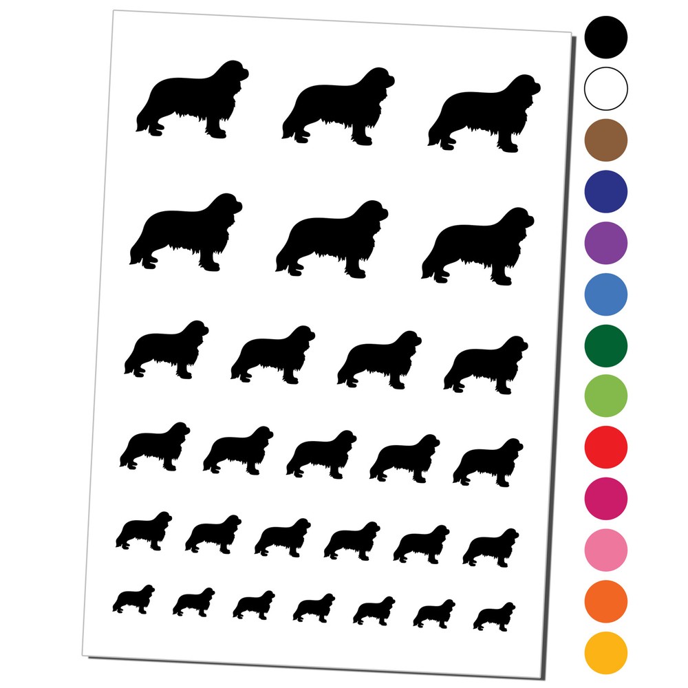 Cavalier King Charles Spaniel Dog Solid Temporary Tattoo Water Resistant Set