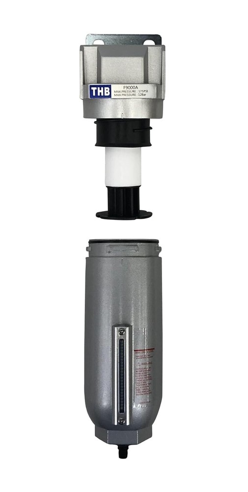 Moisture Removing Particulate Filter with Auto Drain, 11oz Bowl, 1/2" NPT