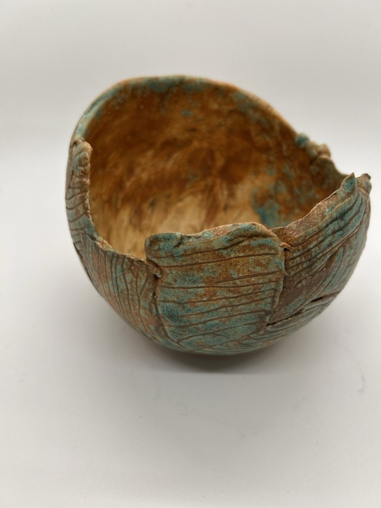 Unique Abstract Art Studio Pottery Textured Stoneware Planter