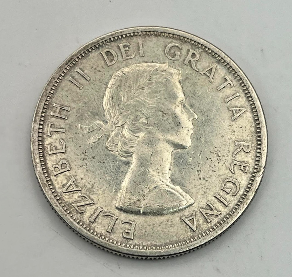 1958 Canada 1 Dollar Silver Coin British Columbia