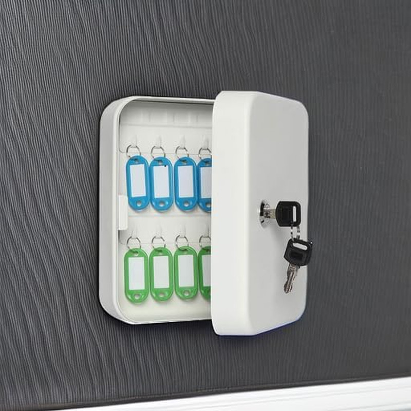 Key Lock Box Wall Mount Security Key Storage Box, Locking Key Cabinet Wall Mount
