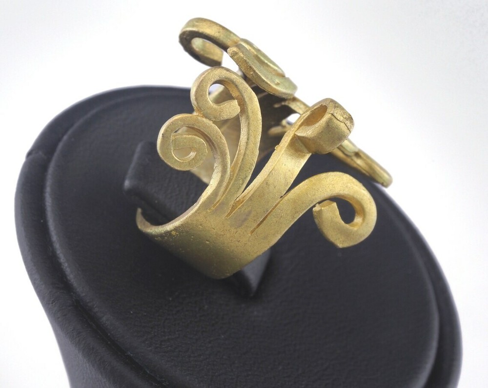 Ring Adjustable Ring Loop - Raw brass (17mm 7US inner size - Adjustable ) 2748