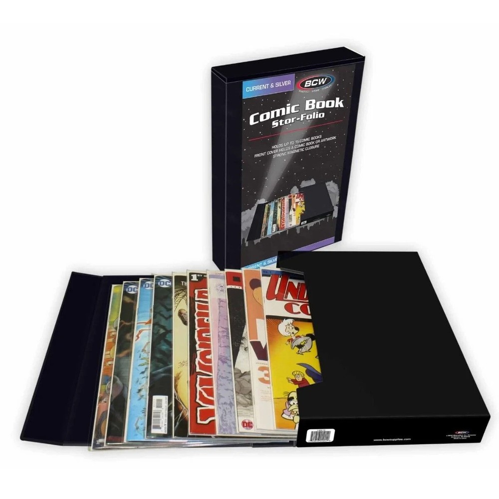 5 Pack - BCW Comic Book Stor-Folio Box for Comic Collections - PACK OF FIVE