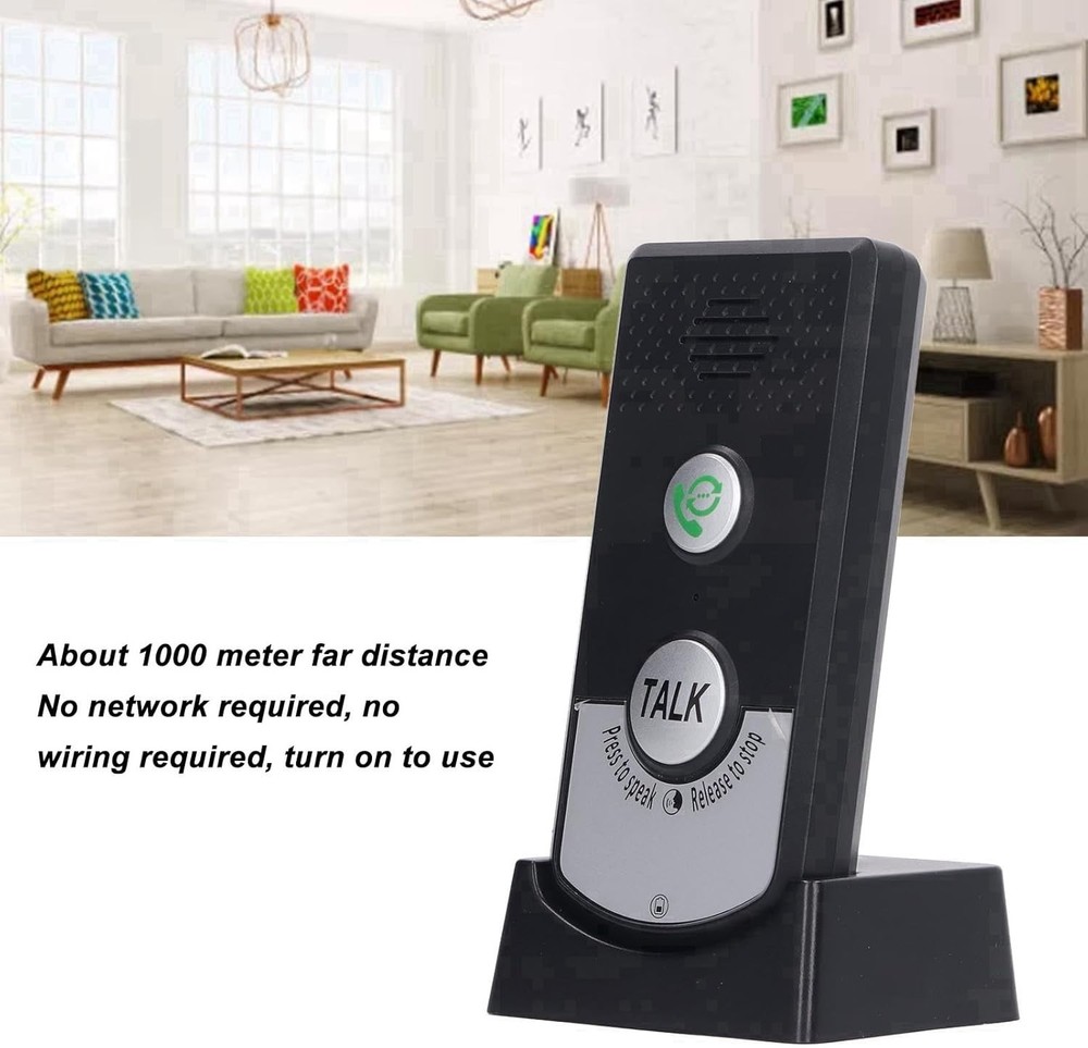 Wireless Intercom System Home Long Range Voice Intercom 2 Pcs Power Saving