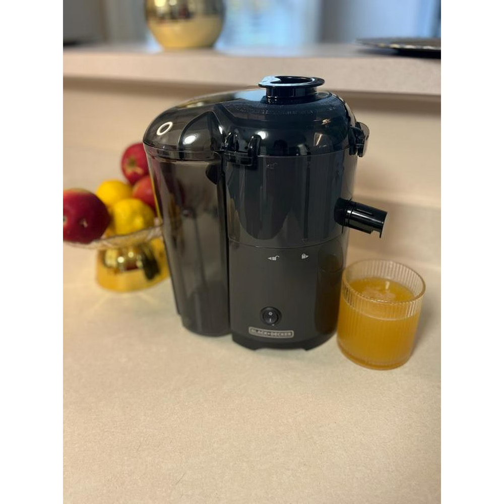 BLACK+DECKER Fruit & Vegetable Juicer Extractor, 400-Watt, Quiet, Black Plastic