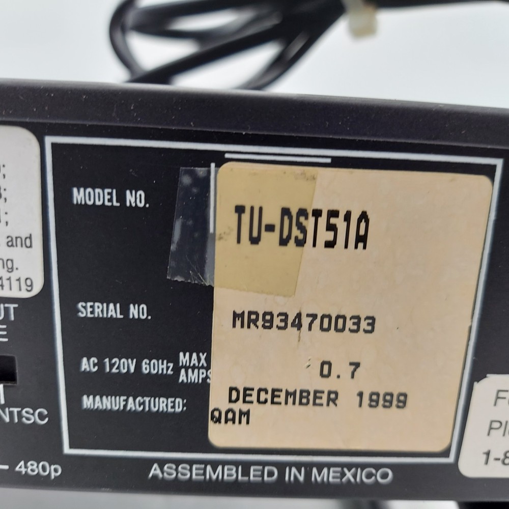 Vintage Panasonic TU-DST51 TU-DST51A Digital Television Decoder