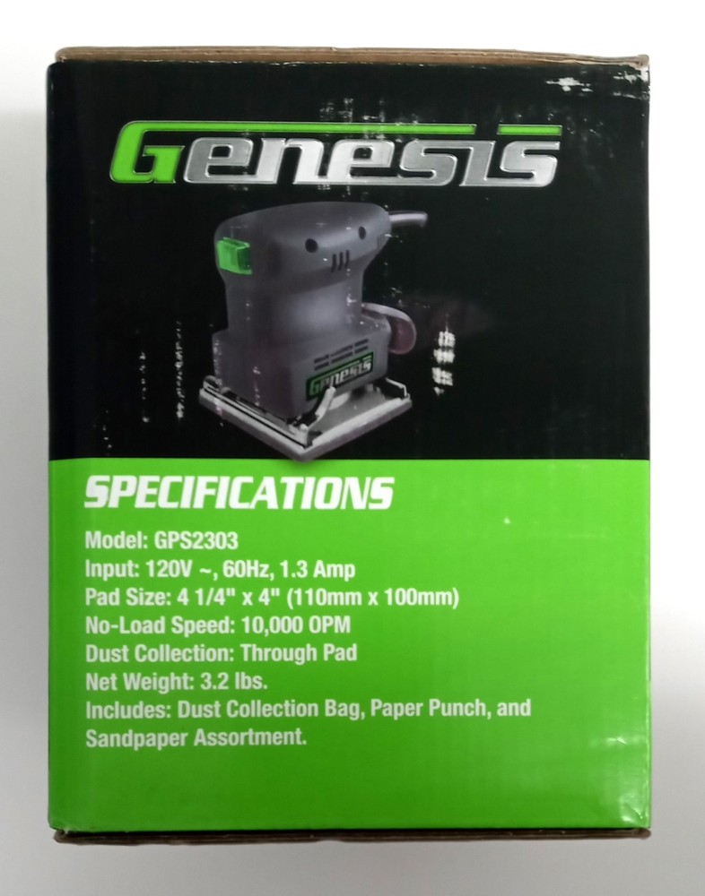 Genesis GPS2303 Dustless 1/4 Sheet Palm Sander