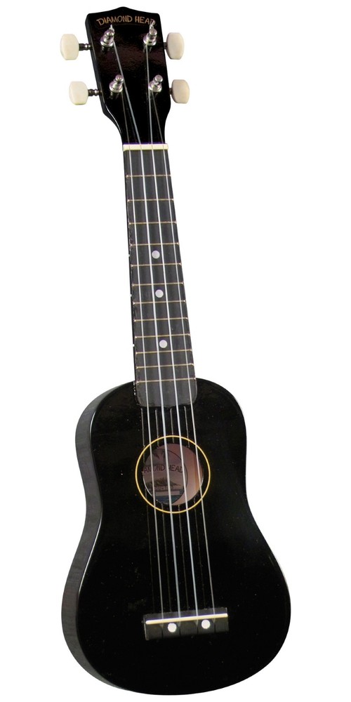 Diamond Head DU-10 Soprano Ukulele Black Black Fingerboard