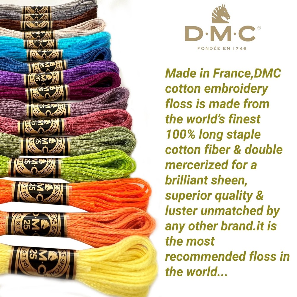 DMC Embroidery Floss, DMC Embroidery Thread Pack,Exclusive Colors,Kit Bundle ...