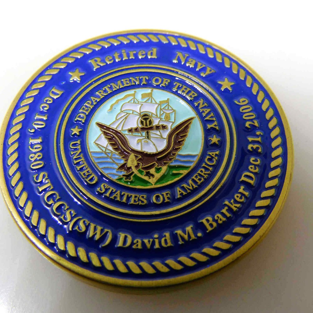 USN RERIRED NAVY CHALLENGE COIN