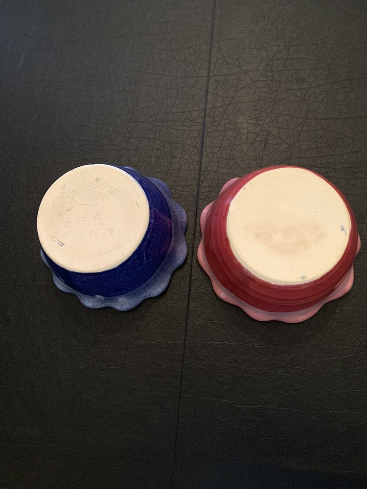 Pair ofHandmade Apple Bakers Signed and Dated