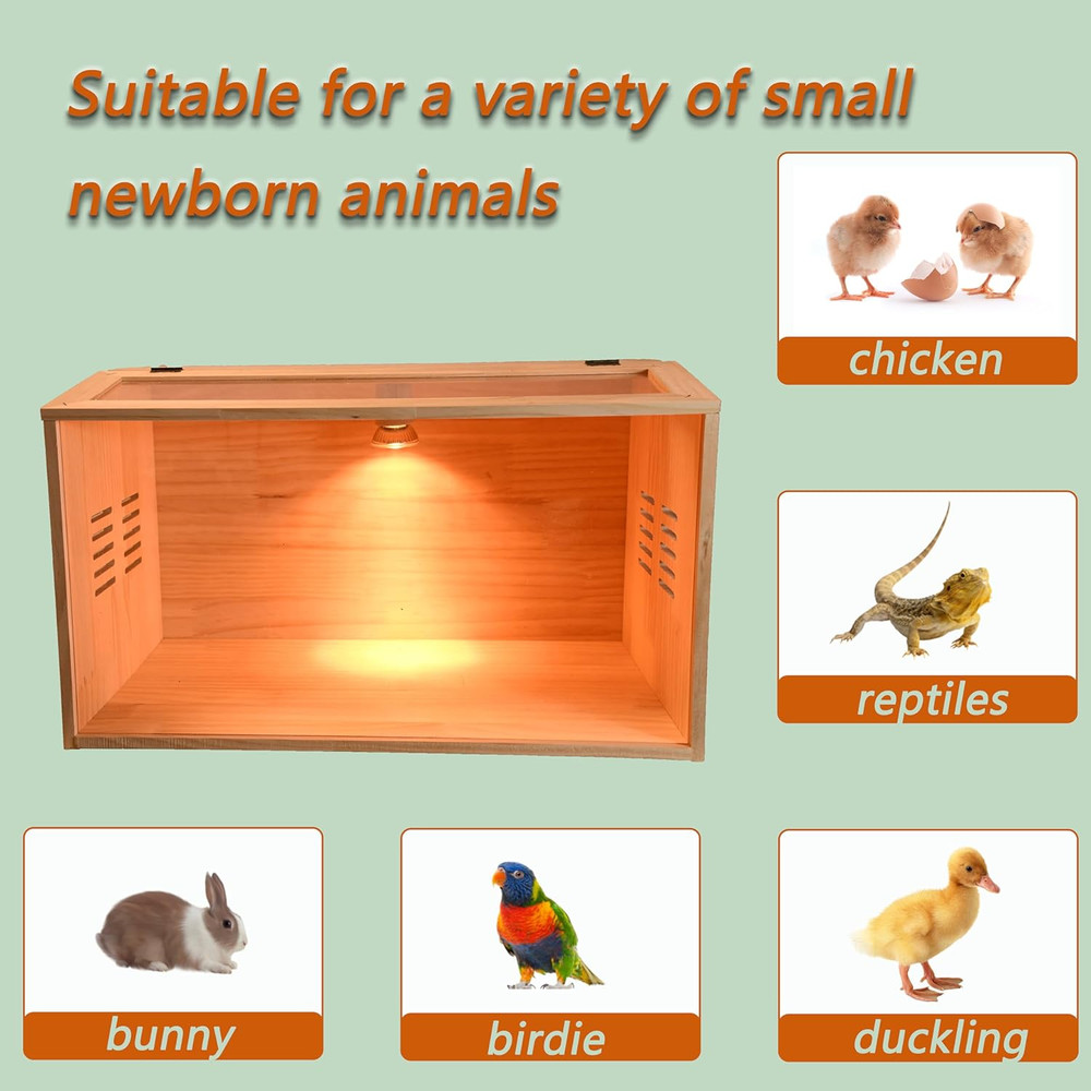 Brooder Box for Chicks Chicken Heater Poultry Brooder 19.7*12*12 inch