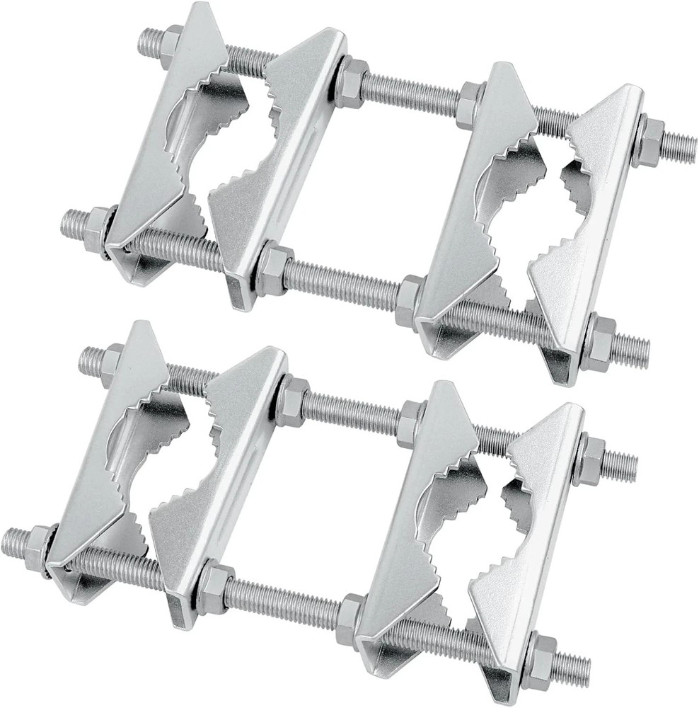 Double Antenna Mast Clamp - Heavy Duty Galvanized Iron Mount for Secure Pole-