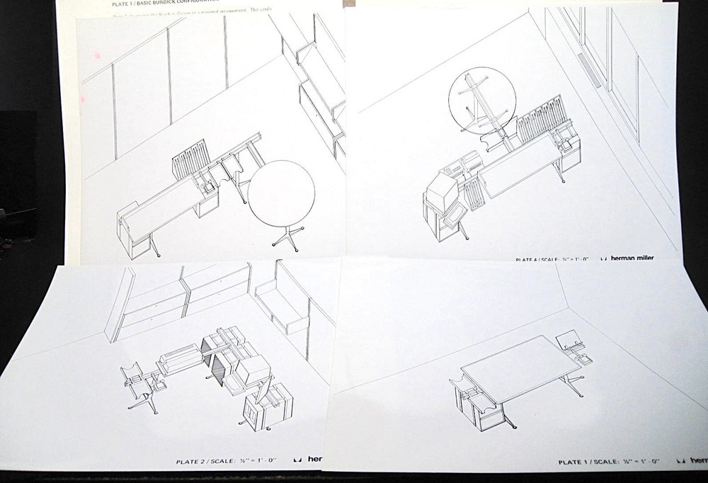 Herman Miller Bruce Burdick Group Presentation Original Design Lot & Final