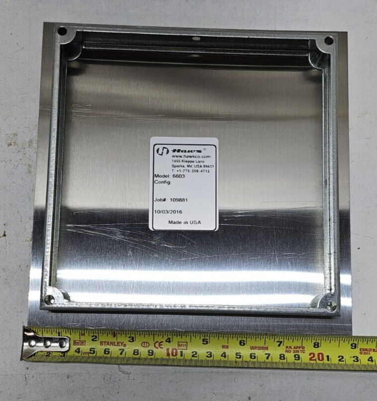 Haws Model 6603 9" x 9" Satin Finish Stainless Steel Access Panel