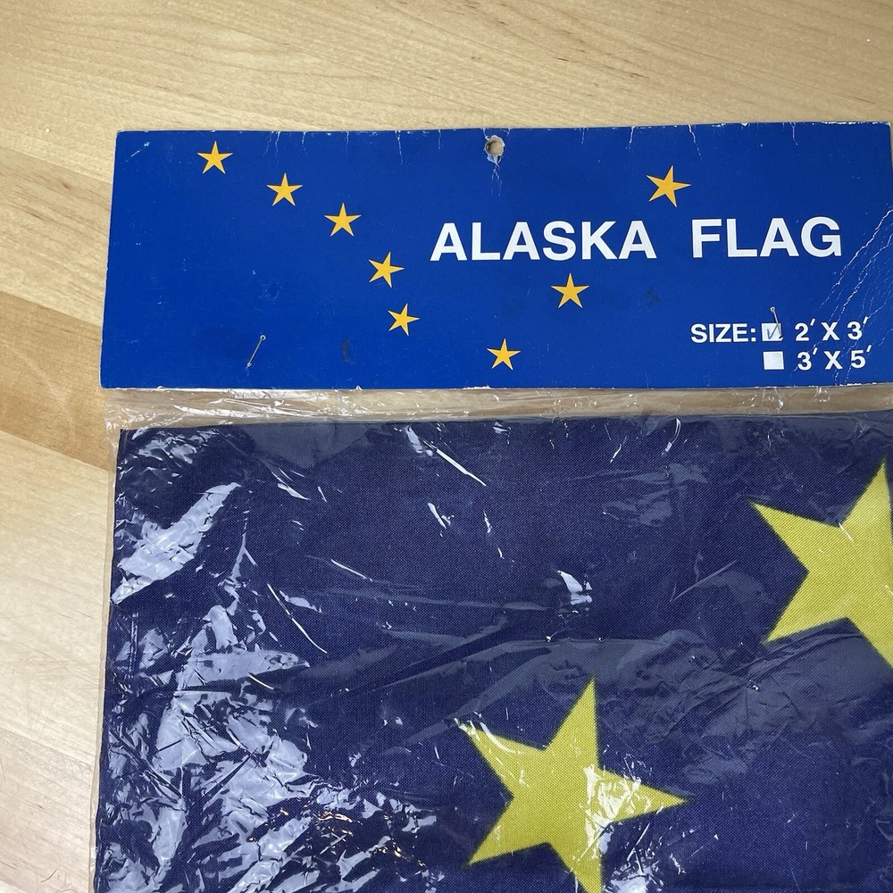 VTG NOS Alaska State Flag 2x3 Walmart