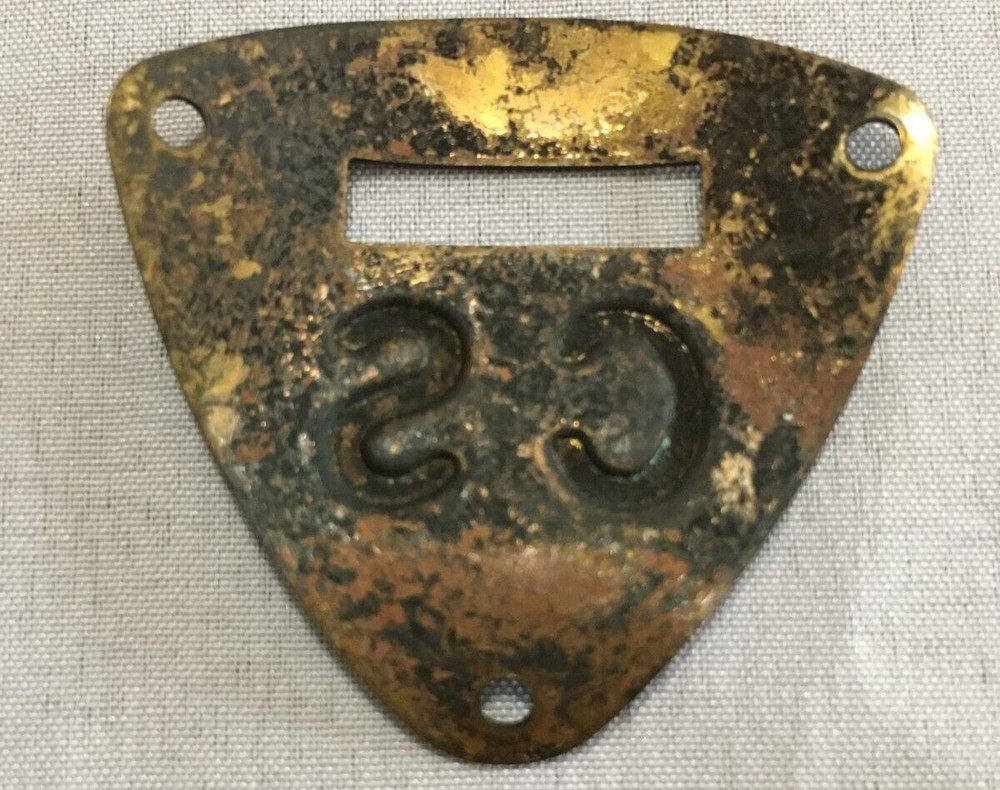 Civil War CS Brass Saddle Shield/ Tag Cavalry saddle Confederate