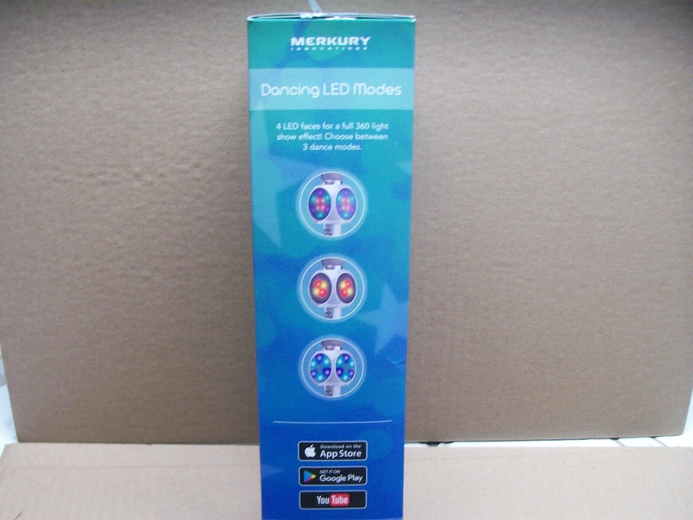 Dancing LED Karaoke Microphone Bluetooth Merkury innovations Star Studio Glow